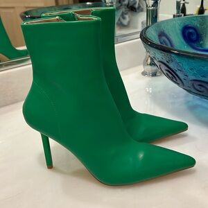 Beautiful green heel booties